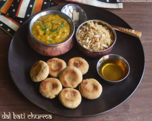 Traditional food of rajasthan | Dal bati churma