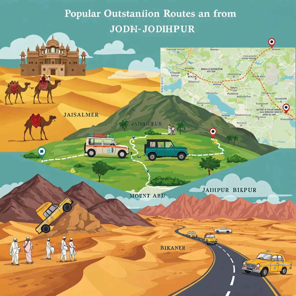 Popular Outstation Taxi Routes from Jodhpur
