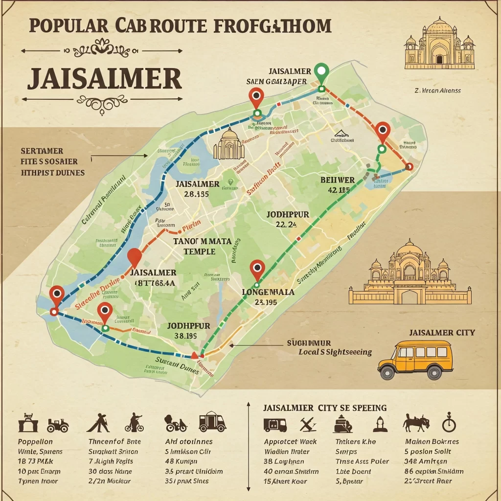 Popular Cab Routes from Jaisalmer

