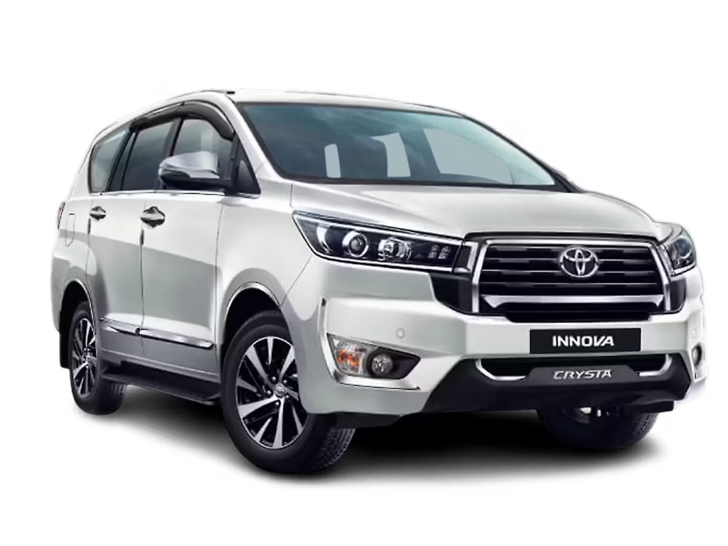 A premium Toyota Innova Crysta MUV available for multi-day family tours across Rajasthan.