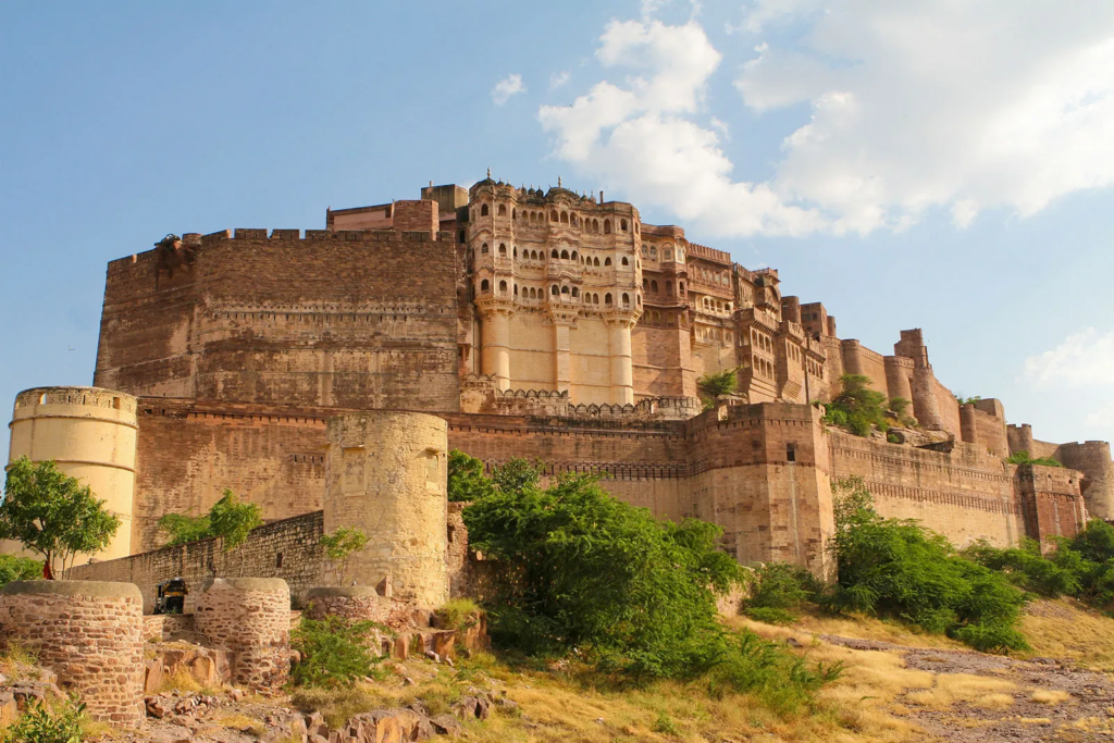Mehrangarh Fort at opening hour.