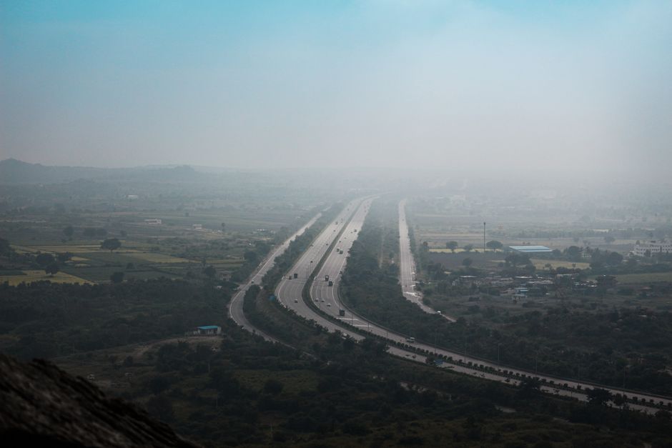 Highway between Jodhpur and Jaipur, Rajasthan