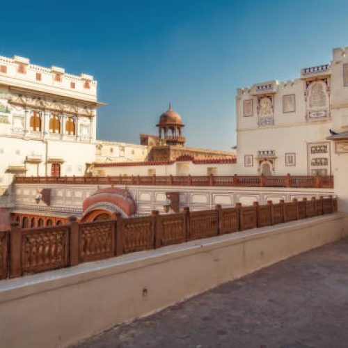 Junagarh Fort Bikaner Rajasthan architectural details with intricate marble artwork.